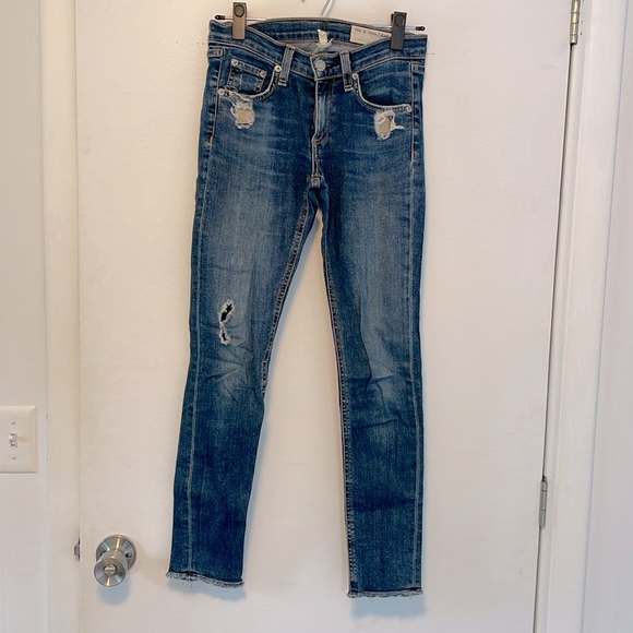 Rag & Bone Distressed Skinny Jeans Size 24 - Picture 2 of 9